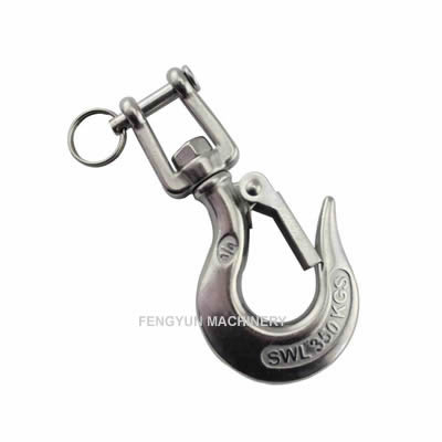Clevis Swivel Hook with Latch Stainless Steel