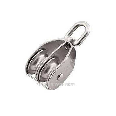Stainless Steel Double Wheel Swivel Eye Pulley